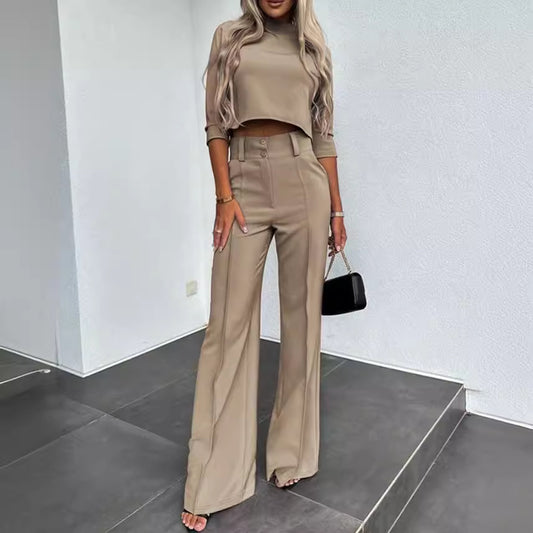 Women's Casual Two-Piece Trousers Set