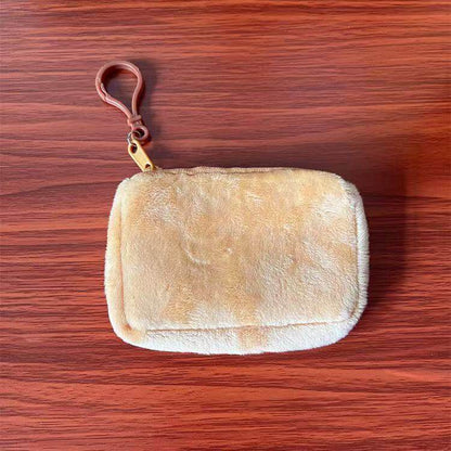 Solid Color Plush Coin Purse