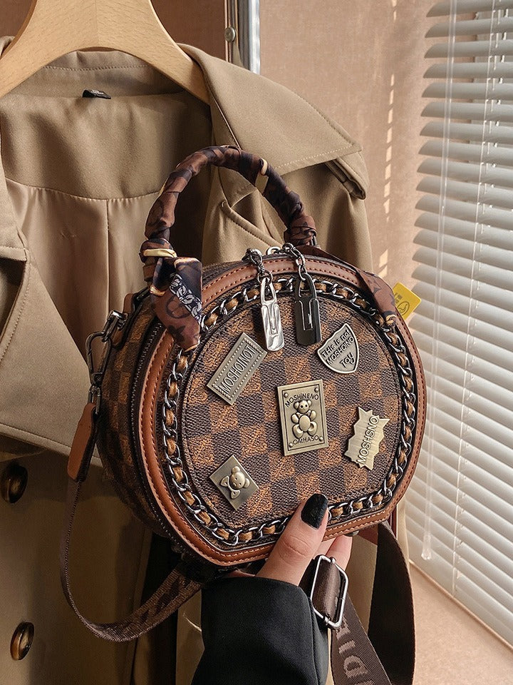 Retro Round Cake Crossbody Bag