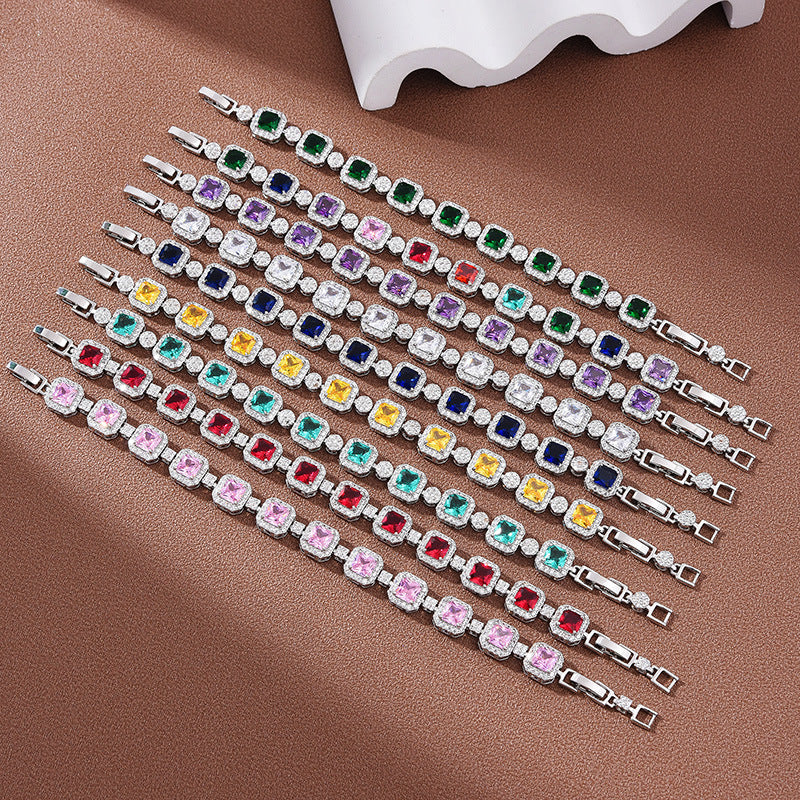 Adjustable full diamond bracelet for women