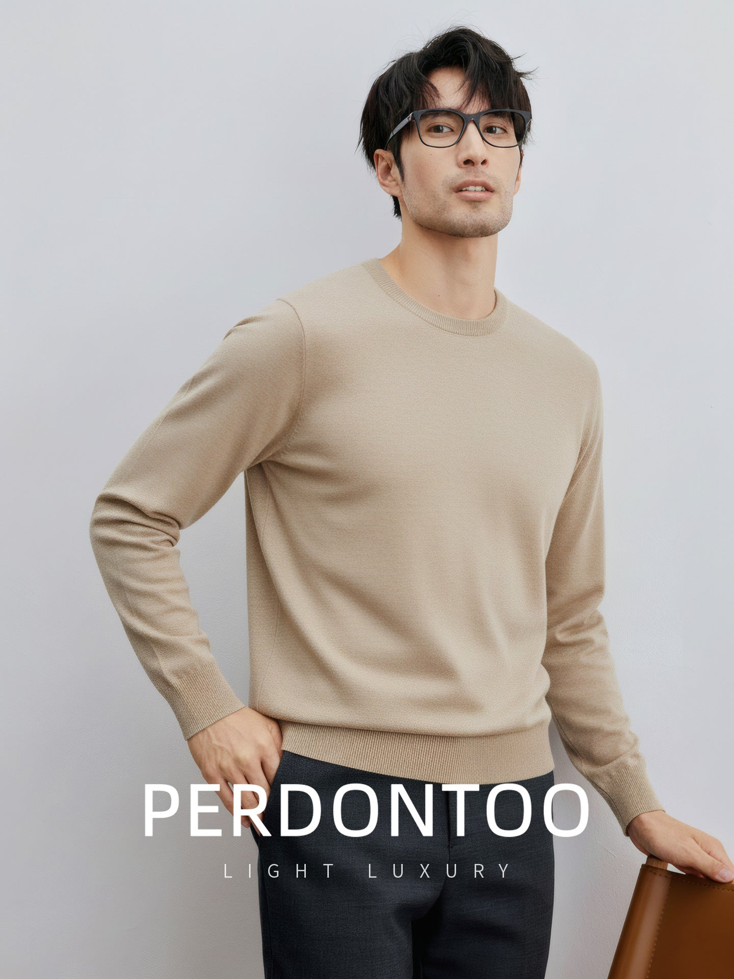 Mens Wool Blend Knit Sweater