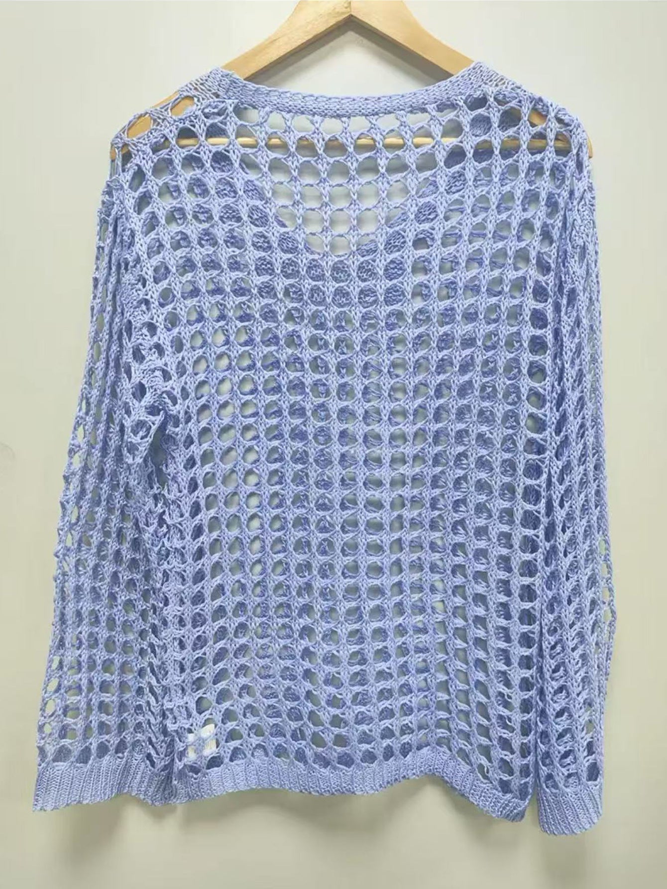 Hollow Out Knit Sun Protection Shirt