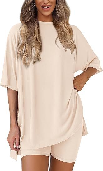 Women's Casual Short Sleeve Top and Shorts Set