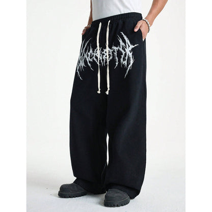 Men's casual wide-leg trousers