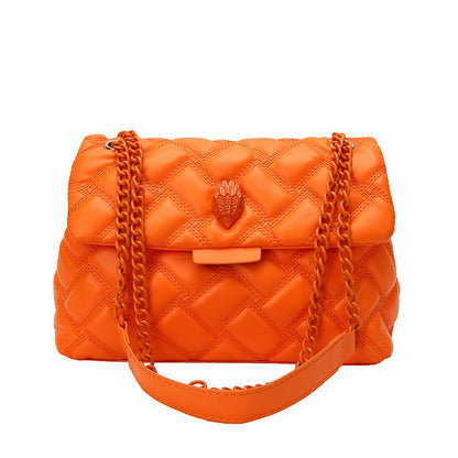 New fashion Chanel style handbag popular simple PU shoulder messenger bag daily versatile rhombus women's bag wholesale