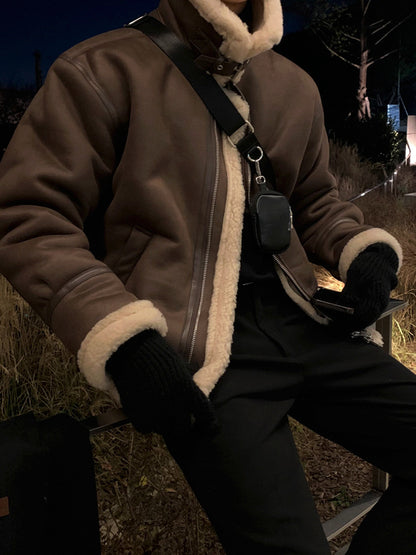 Mens Stand Collar Winter Coat