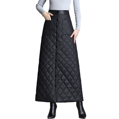 Womens A-Line Down Cotton Skirt