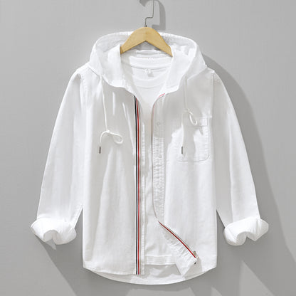 Trendy Hooded Long-Sleeve Shirt