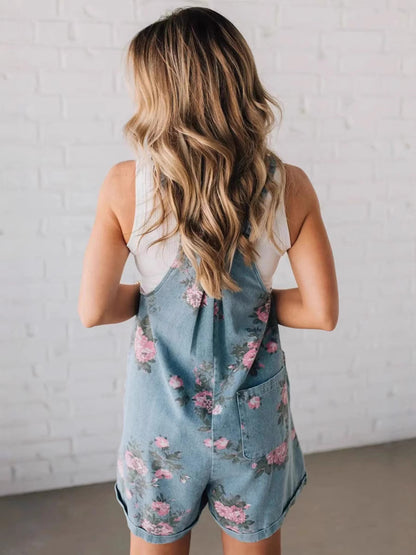 Retro-style printed jumpsuit