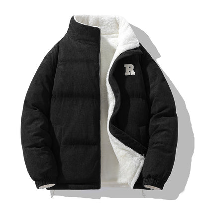 Winter thick cotton coat double-sided wearable