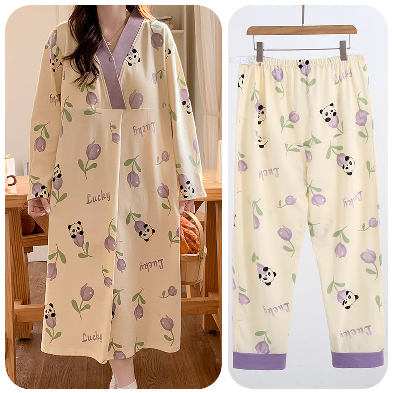 Postpartum sleep gown