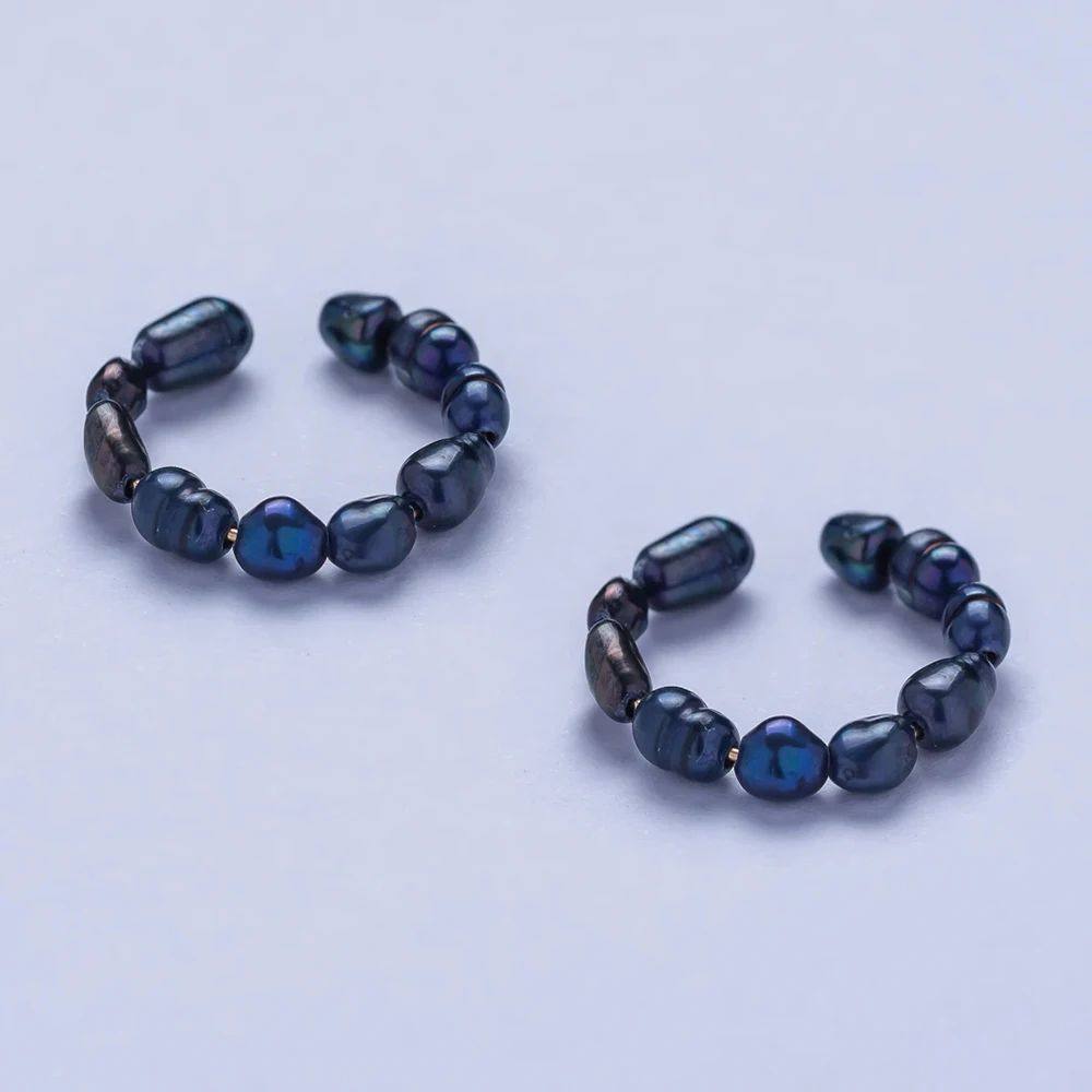 Pearl clip earrings with ear cartilage clips