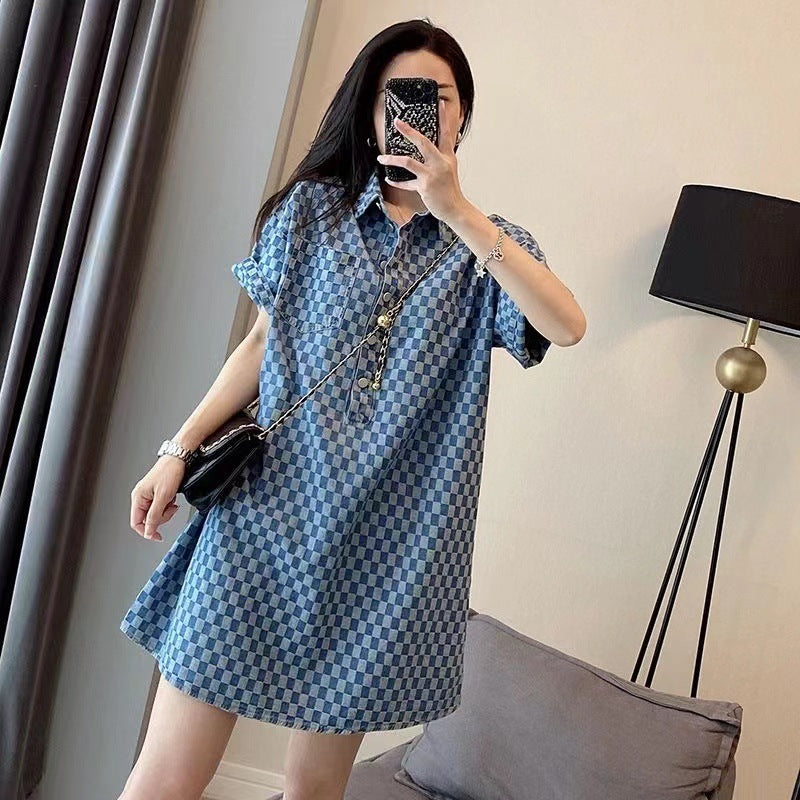Loose Short-sleeved T-shirt Skirt