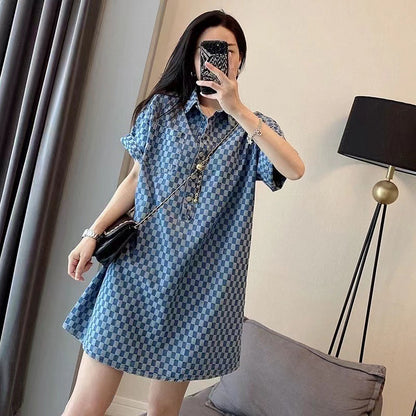 Loose Short-sleeved T-shirt Skirt