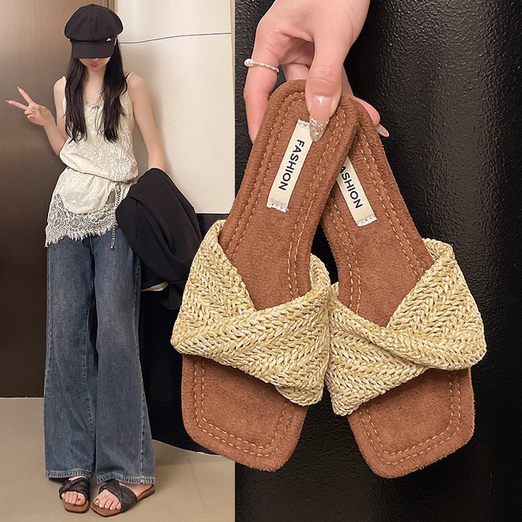 Womens Flat Sole Mesh Sandals