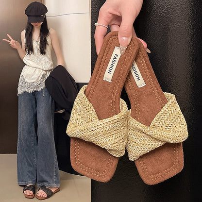 Womens Flat Sole Mesh Sandals