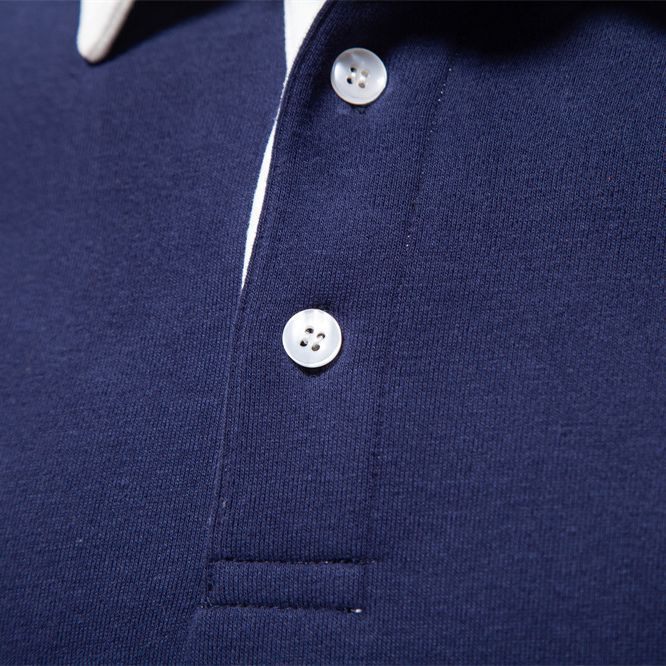 Mens Long Sleeve Polo Collar Sweatshirt
