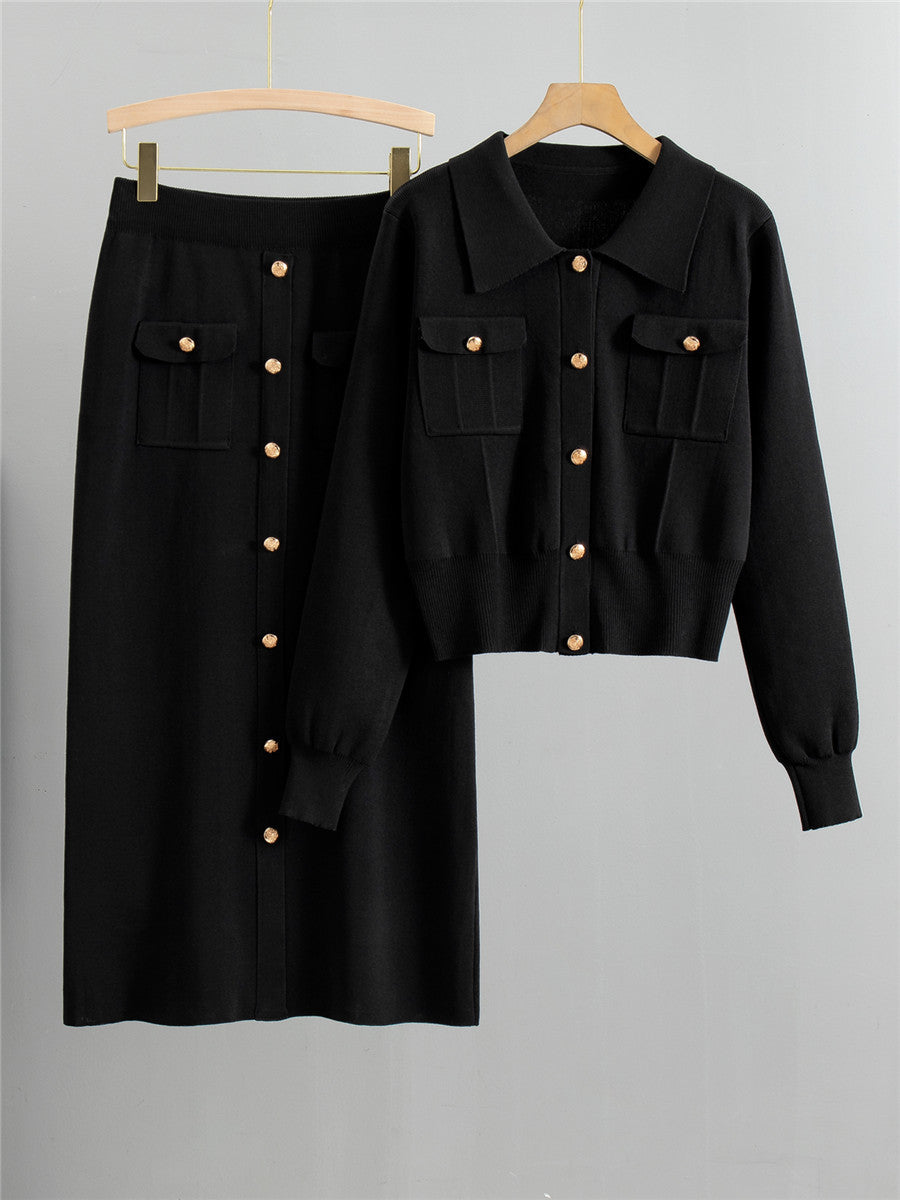 Women's Knit Sweater and Skirt Set