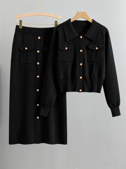 Women's Knit Sweater and Skirt Set