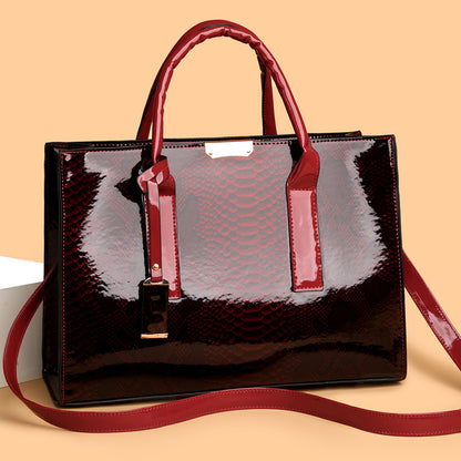 Snake Pattern PU Crossbody Bag