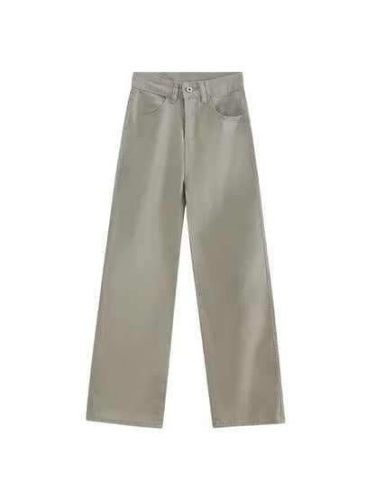High-Waisted Straight-Leg Loose Pants