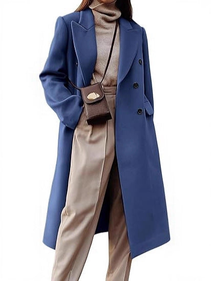 Double-Breasted Slim Outwear Coat