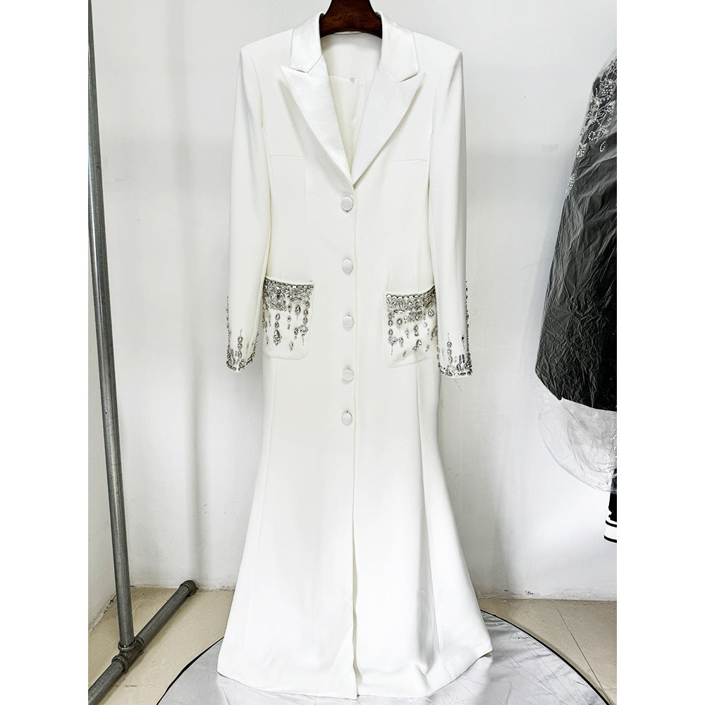 Elegant Beaded Mermaid Evening Gown