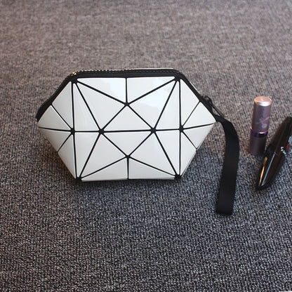 Glow-in-the-dark geometric diamond pattern bag