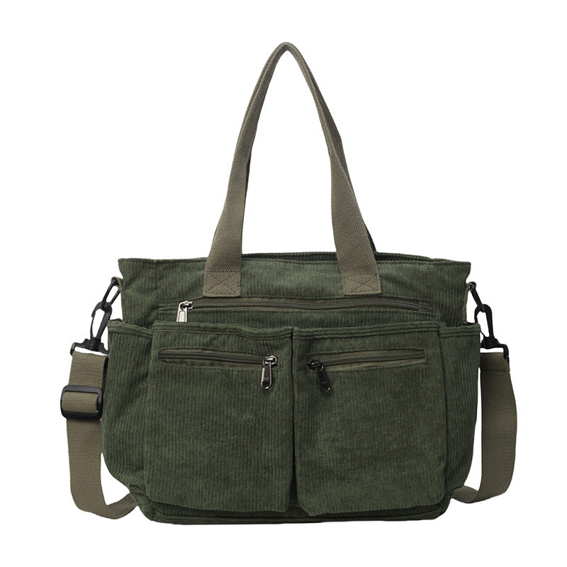 Corduroy Multi-compartment Bag