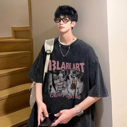 Washed Cotton Casual T-Shirt