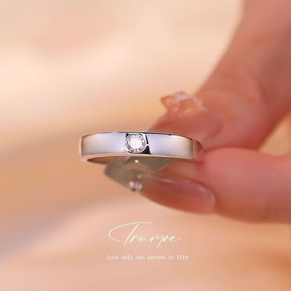 Six-prong imitation diamond ring