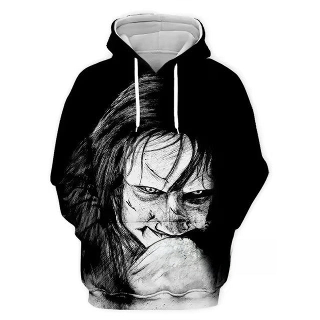 3d digital printing street men's crown sweatshirt