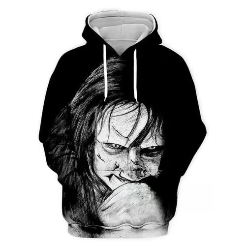 3d digital printing street men's crown sweatshirt