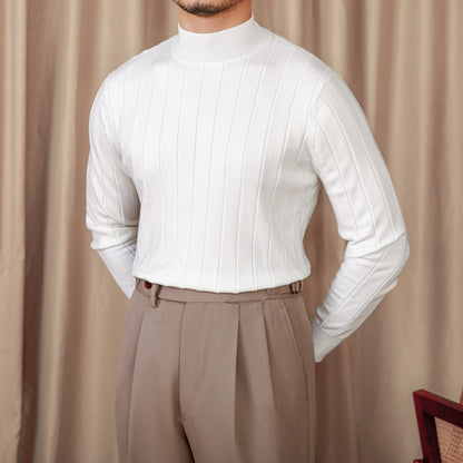 Mens Half Turtleneck Wool Blend Sweater