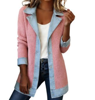 Women's Elegant Long Sleeve Patchwork Jacket