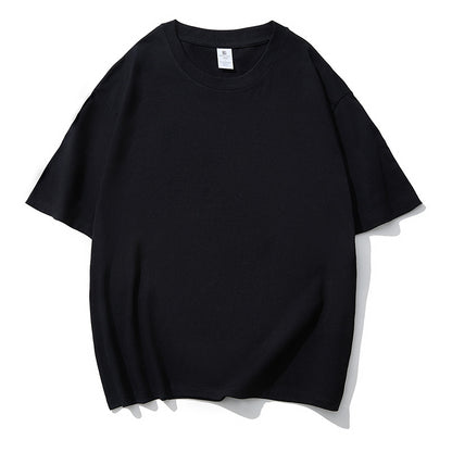 Solid color short-sleeve cotton T-shirt Men