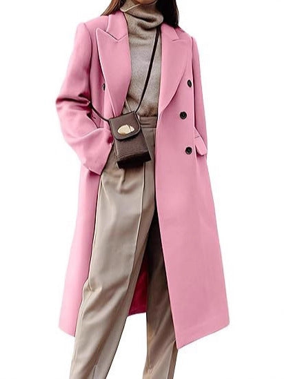 Double-Breasted Slim Outwear Coat
