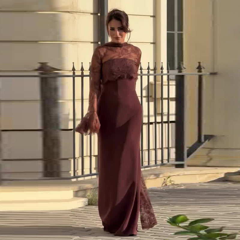 Women's Elegant Lace Waist Dress