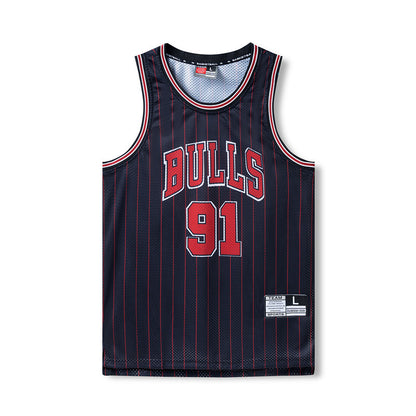American Retro Mesh Jersey Iverson Maddie Kobe Curry Butler James Digital Print Basketball Vest