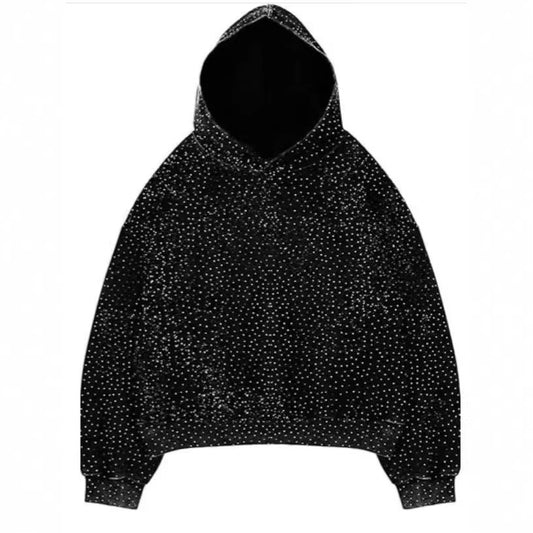 Star Pattern Tie-Dye Hooded Sweatshirt Jacket
