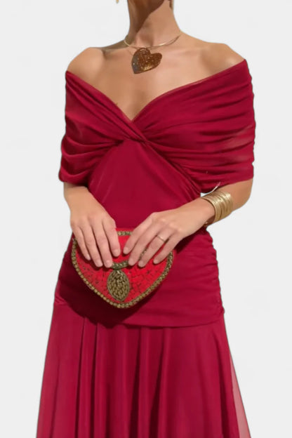 Mesh Print Spliced Dress