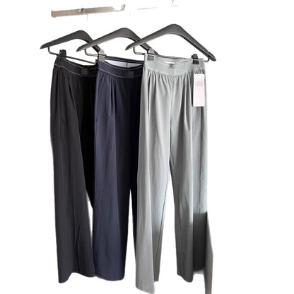 Womens Casual Wide-Leg Knitted Pants
