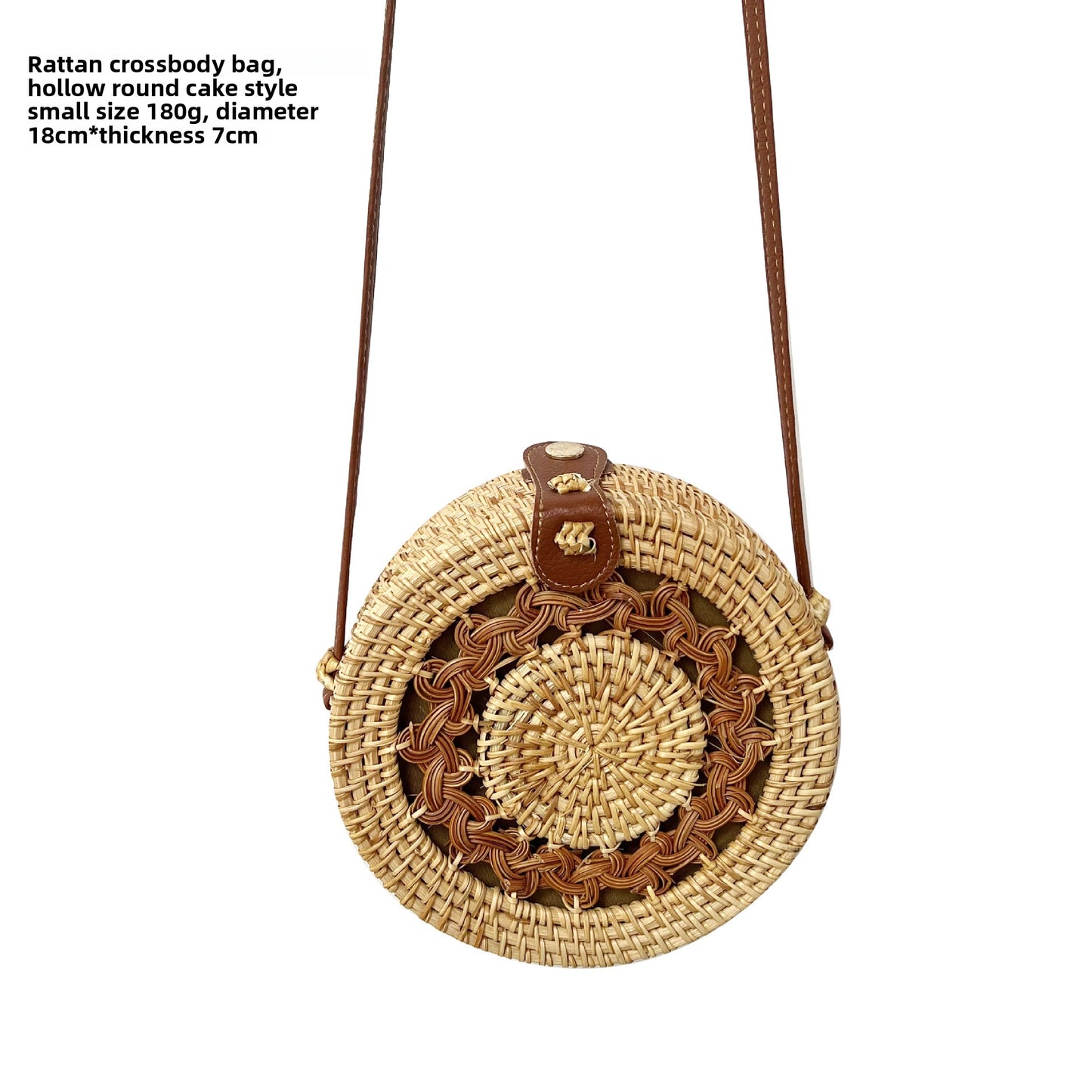 Vintage rattan crossbody bag