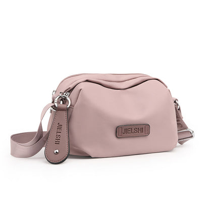 Solid-color Oxford fabric crossbody bag