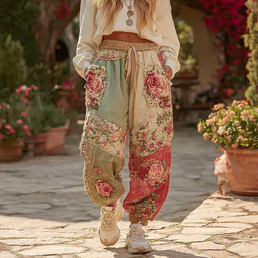 Wide Leg Straight Pants with Side Panels