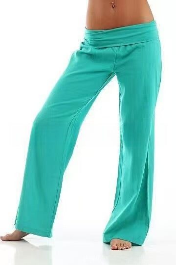 Elastic Waist Flared Pants