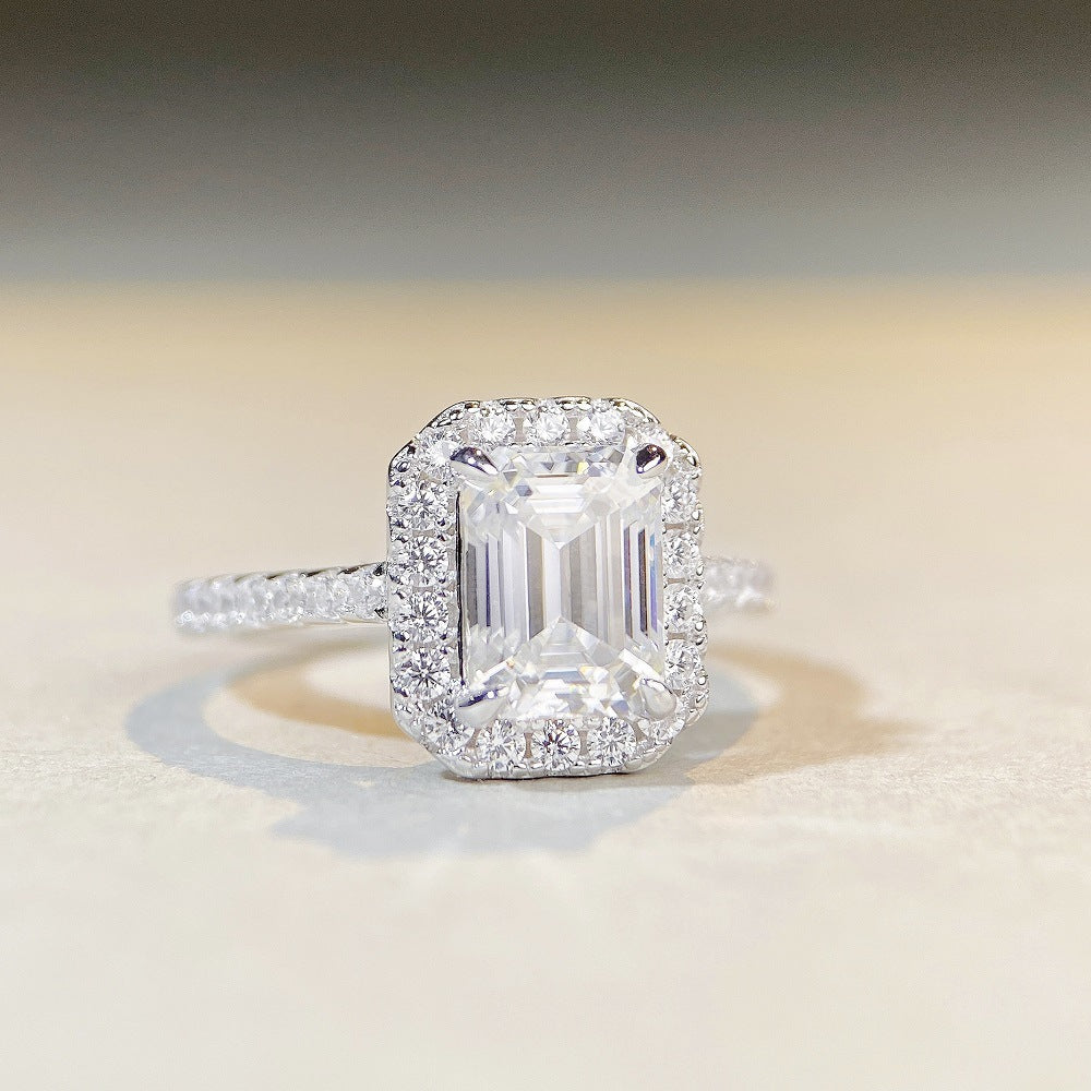 Moissanite Silver Ring