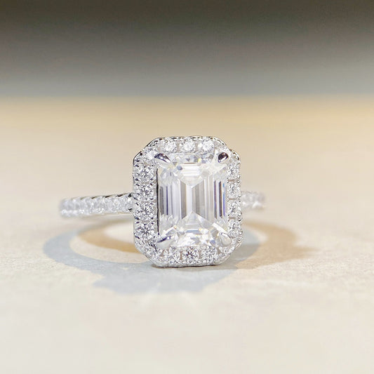 Moissanite Silver Ring
