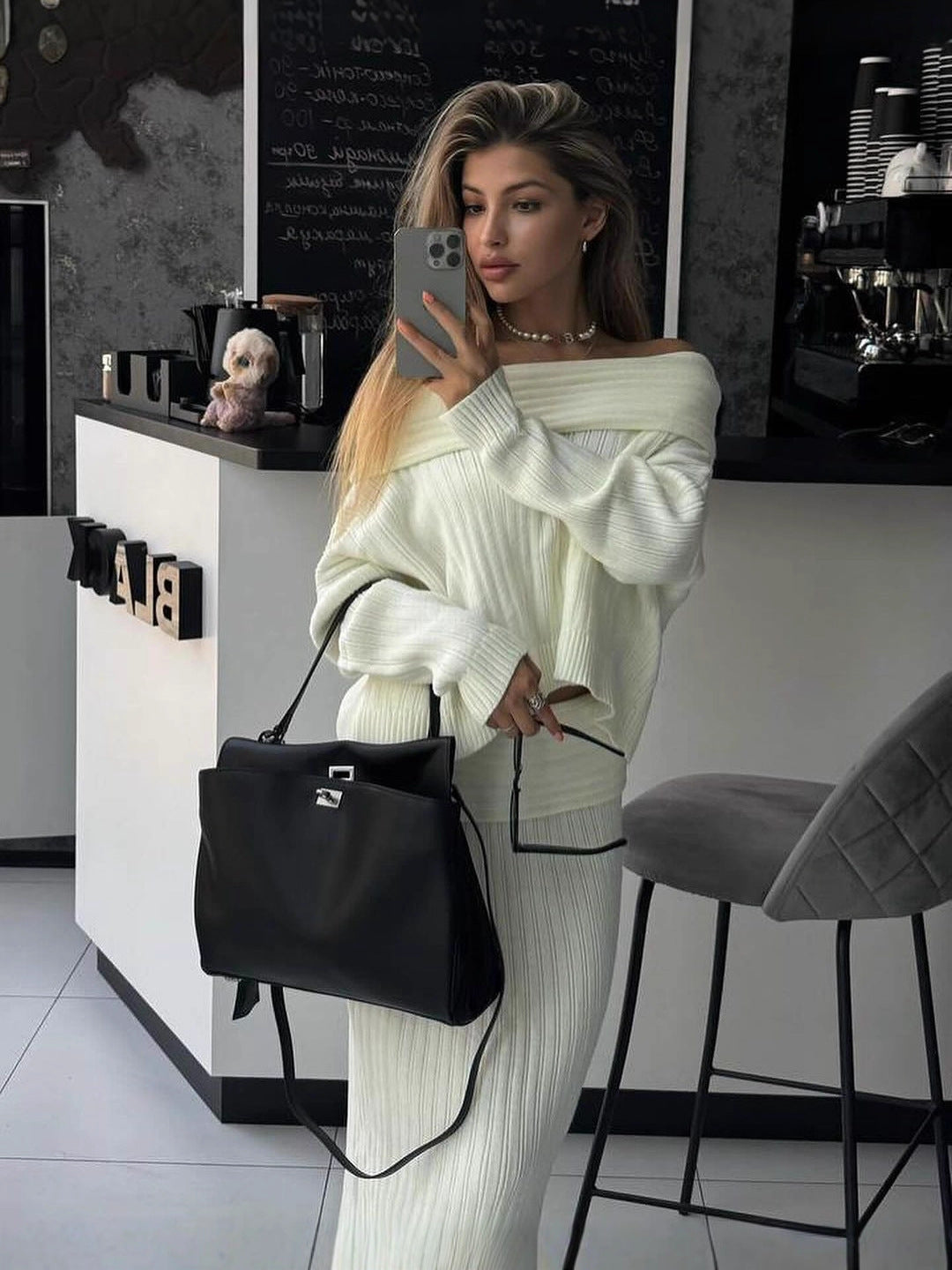 Women Knitted Sweater Set
