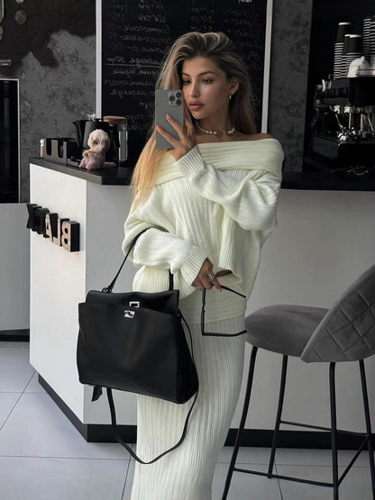 Women Knitted Sweater Set